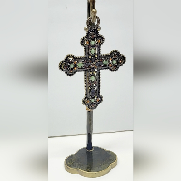 Olivia Riegel Designer Enamel Cross with Swarovski Crystals, Stand included. - Picture 4 of 11